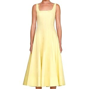 Staud Wells Dress - Butter Yellow, size 4